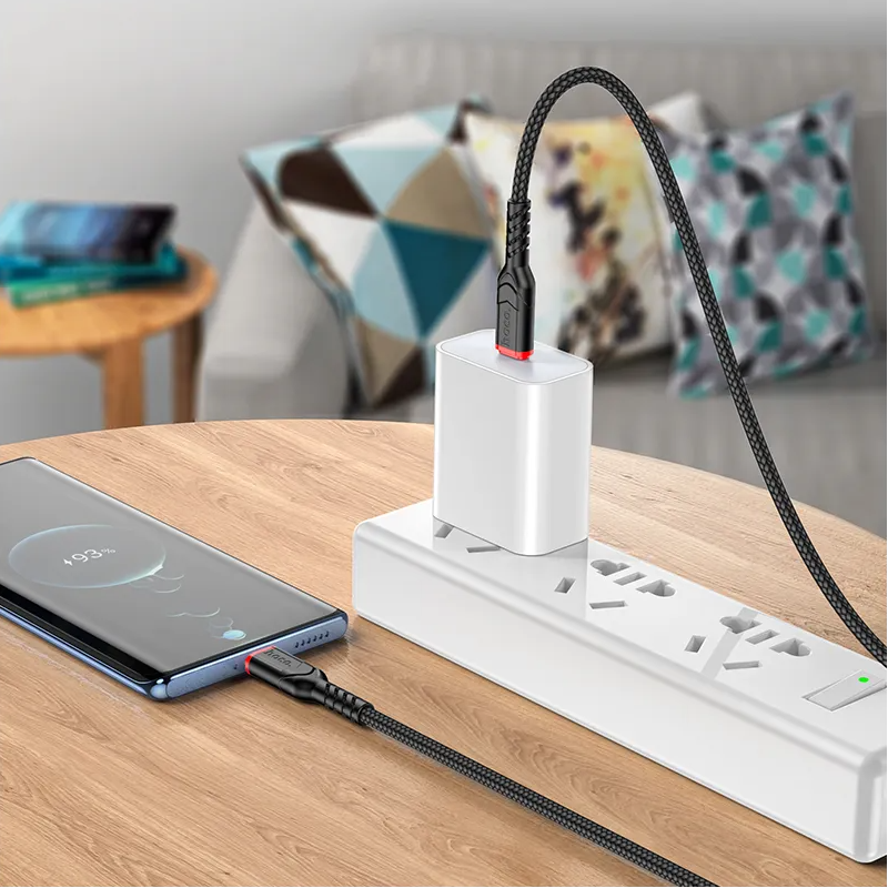 USB-C Data and Charging Cable - USB-C HOCO X59 Victory, 60W, 3m, Black