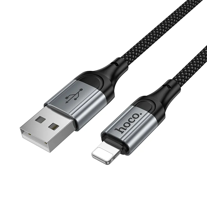USB-A to Lightning Data and Charging Cable HOCO X121, 27W, 1.5m, Black