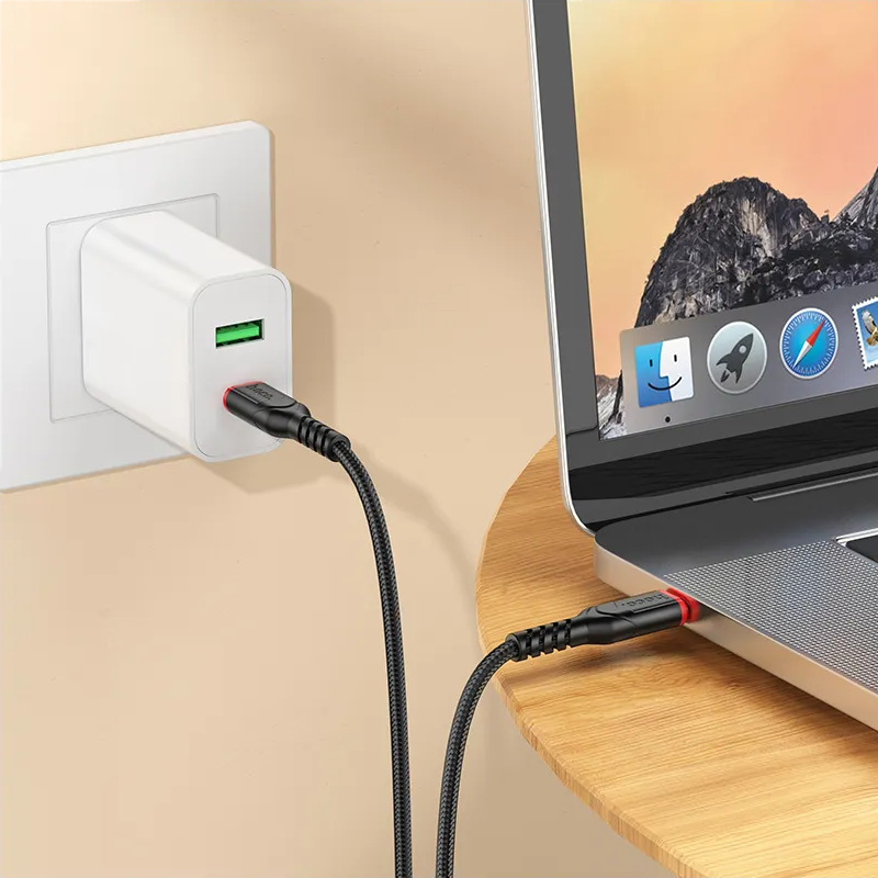 USB-C Data and Charging Cable - USB-C HOCO X59 Victory, 60W, 3m, Black