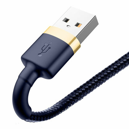 Baseus Cafule USB-A to Lightning Data and Charging Cable, 18W, 1m, Blue Gold CALKLF-BV3