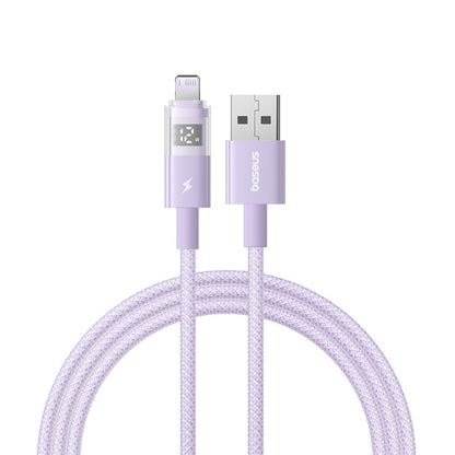 USB-A to Lightning Data and Charging Cable Baseus Display 2, 12W, 1m, Purple P10382700511-00
