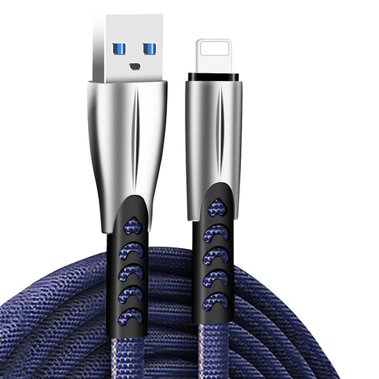 USB-A to Lightning Data and Charging Cable ColorWay CW-CBUL010, 18W, 1m, Blue