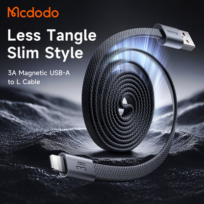 USB-A to Lightning Data and Charging Cable McDodo CA-1160, 18W, 1m, Black