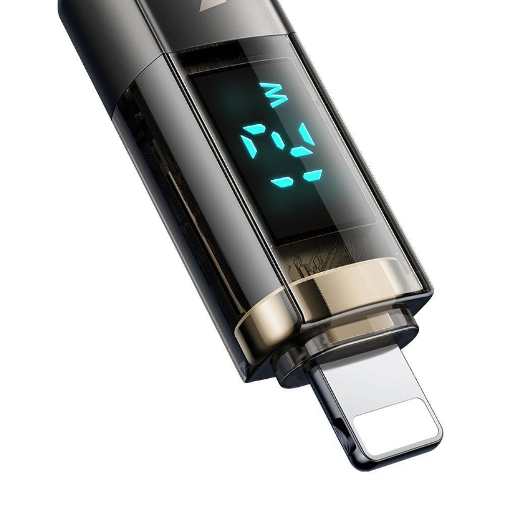 USB-A to Lightning McDodo CA-3620 Data and Charging Cable with Auto Power Off Display, 18W, 1.2m, Black