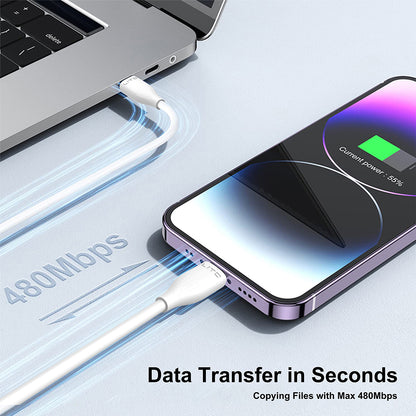 USB-A to microUSB Data and Charging Cable Lito LD03V, 18W, 1m, White