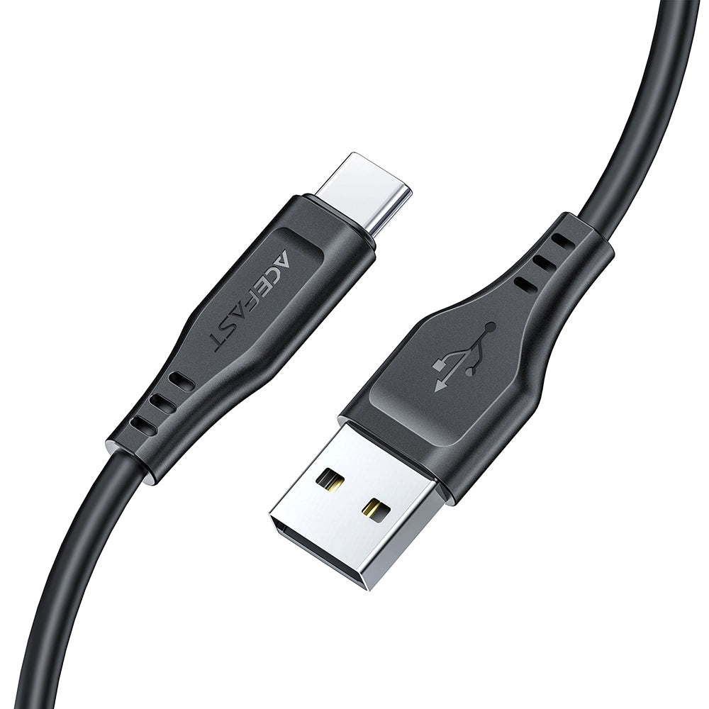 USB-A to USB-C Data and Charging Cable Acefast C3-03, 60W, 1.2m, White