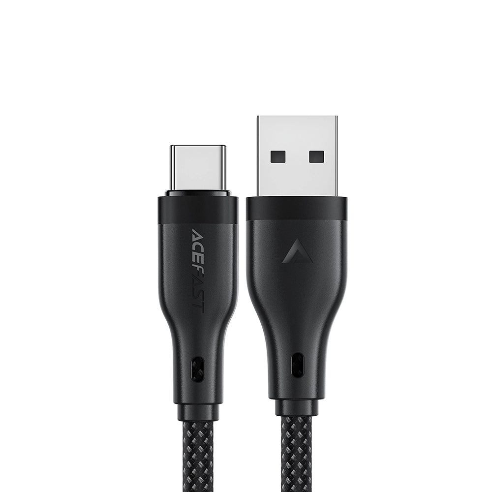 Acefast C8-04 USB-A to USB-C Data and Charging Cable, 18W, 1.2m, Black