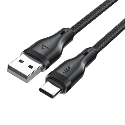 Acefast C8-04 USB-A to USB-C Data and Charging Cable, 18W, 1.2m, Black