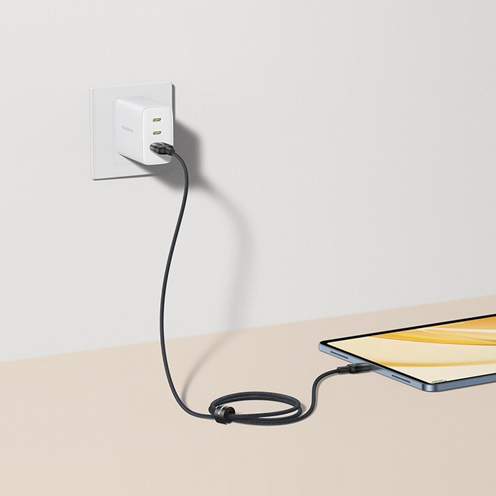 USB-A to USB-C Data and Charging Cable Baseus Discolor, 100W, 2m, Silver E0420803
