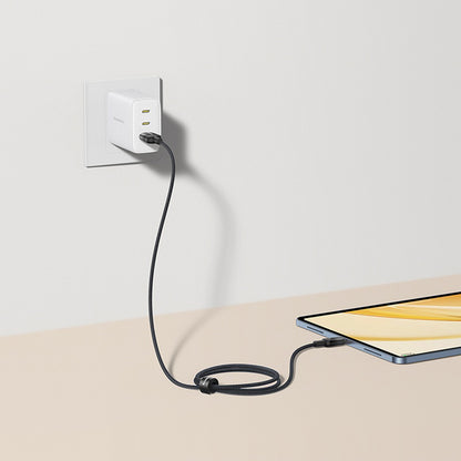 USB-A to USB-C Data and Charging Cable Baseus Discolor, 100W, 2m, Silver E0420803