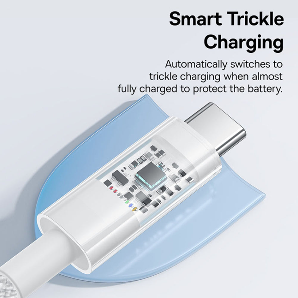 USB-A to USB-C Baseus Gem Data and Charging Cable, 100W, 1m, White P10373002211-00
