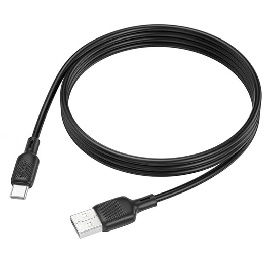 USB-A to USB-C Data and Charging Cable Borofone BX113 Lenny, 18W, 1m, Black