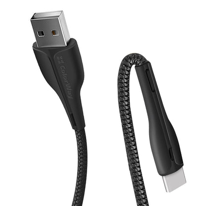 USB-A to USB-C Data and Charging Cable ColorWay CW-CBUC034, 18W, 1m, Black