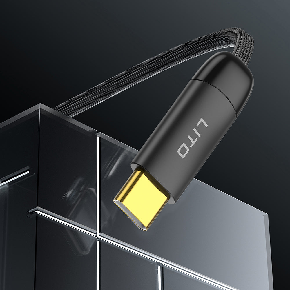 USB-A to USB-C Data and Charging Cable Lito LD11C, 18W, 1m, Black