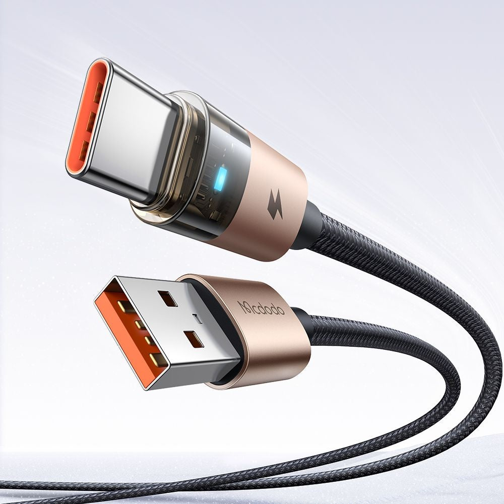 USB-A to USB-C Data and Charging Cable McDodo CA-6891, 66W, 1.2m, Gold