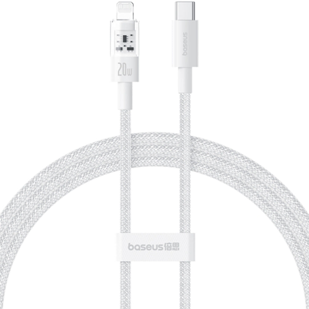 USB-C to Lightning Baseus Gem Data and Charging Cable, 20W, 2m, White P10373001211-01