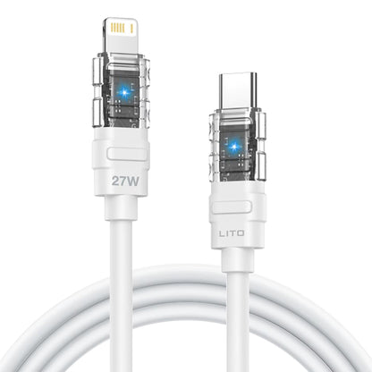 USB-C to Lightning Data and Charging Cable Lito LD05, 27W, 1m, White
