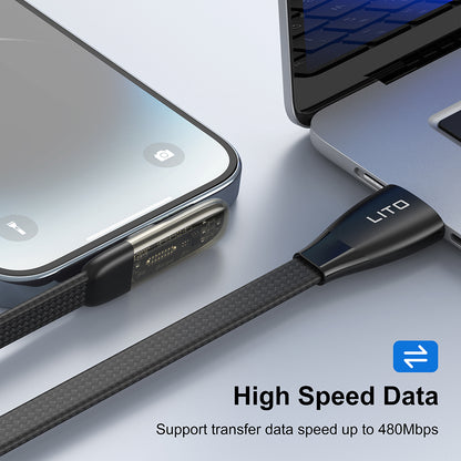 USB-C to Lightning Data and Charging Cable Lito LD11CL, 30W, 1m, Black