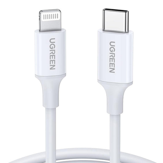 USB-C to Lightning Data and Charging Cable UGREEN US171 (10493), 20W, 1m, White