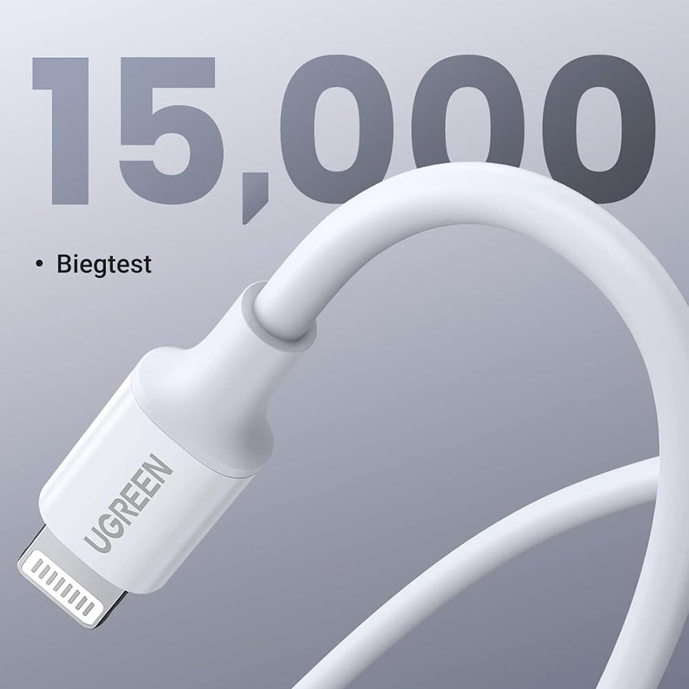 USB-C to Lightning Data and Charging Cable UGREEN US171 (10493), 20W, 1m, White