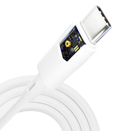 USB-C Data and Charging Cable - USB-C 3MK Hyper Silicone, 60W, 1m, White