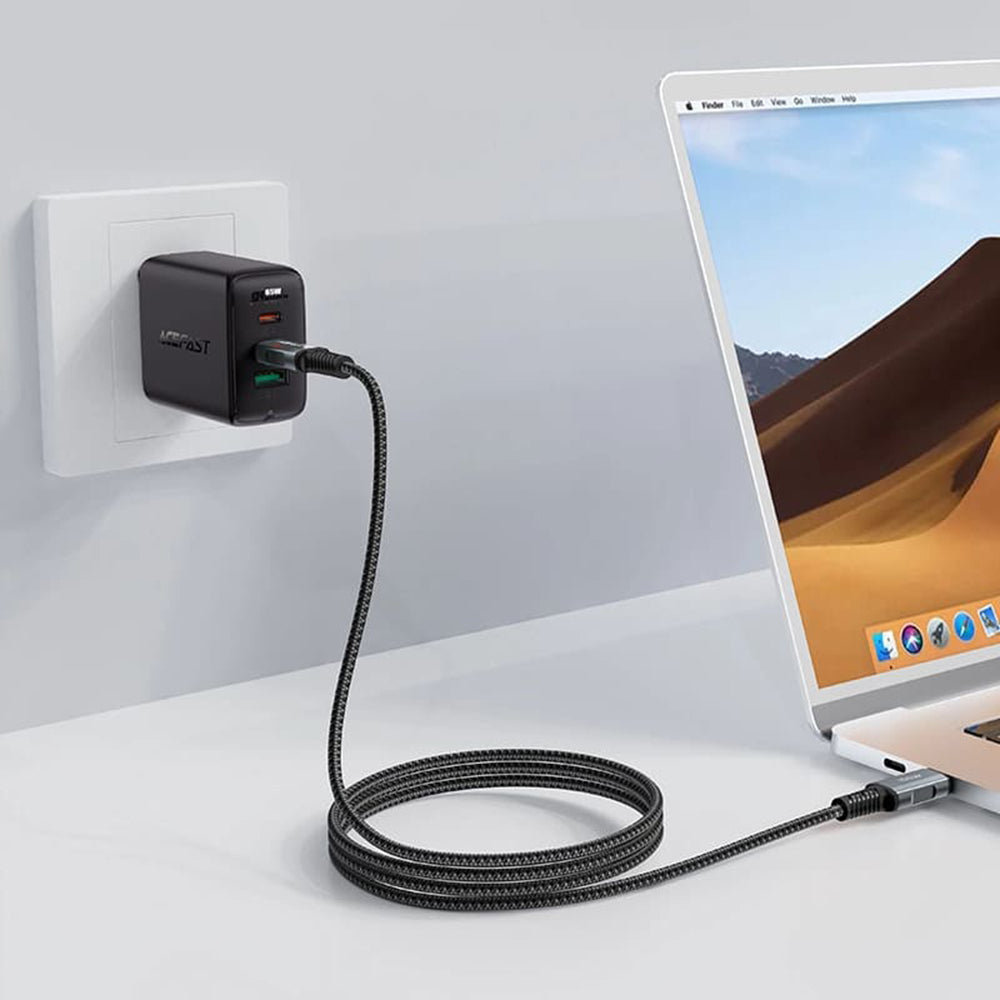 USB-C Data and Charging Cable - USB-C Acefast C4-03, 100W, 2m, Black