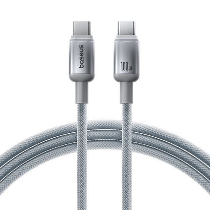 Baseus Discolor USB-C to USB-C Data and Charging Cable, 100W, 1m, Silver E0420701