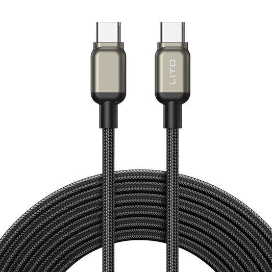 USB-C Data and Charging Cable - USB-C Lito LD17, 100W, 1m, Black