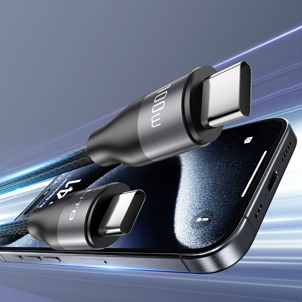 USB-C Data and Charging Cable - USB-C Lito LD25CC, 100W, 2m, Gray