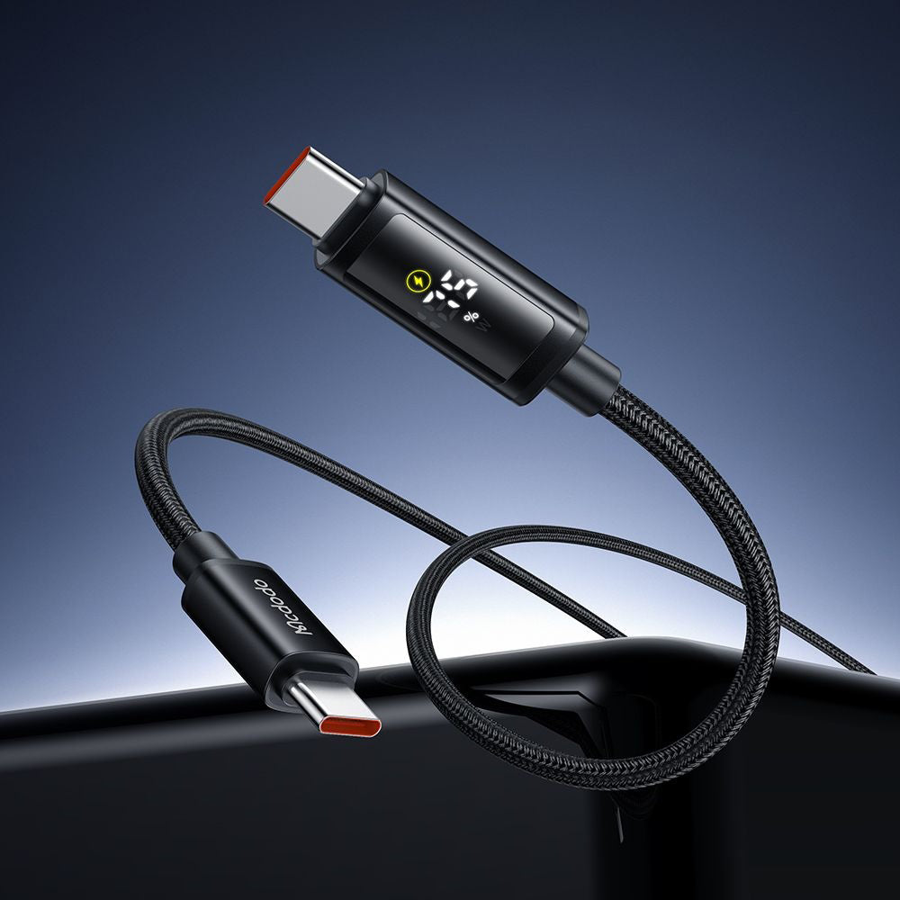 USB-C Data and Charging Cable - USB-C McDodo CA-8000 Display, 100W, 1.2m, Black