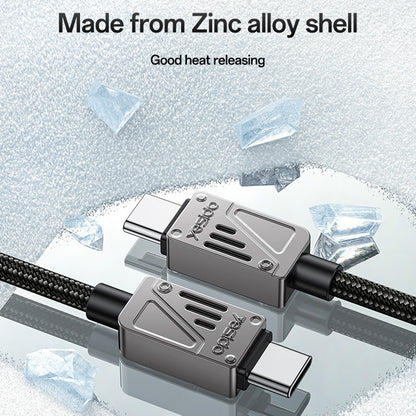 USB-C Data and Charging Cable - USB-C Yesido CA196, 60W, 1.2m, Black