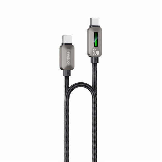 USB-C Data and Charging Cable - USB-C Yesido CA198, 60W, 1.2m, Black