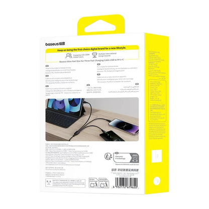 USB-C Charging Cable - Lightning / microUSB / USB-C Baseus Ultra Fast 3in1, 20W, 0.8m, Black P10377501111-00