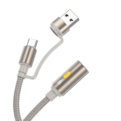 HOCO UA38B Electric Lighter, USB-C / USB-A, 0.3m, Gold