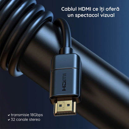 Baseus High Definition Video Cable, HDMI - HDMI, 4K, 5m, Black CAKGQ-D01