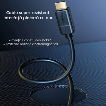 Baseus High Definition Video Cable, HDMI - HDMI, 4K, 5m, Black CAKGQ-D01