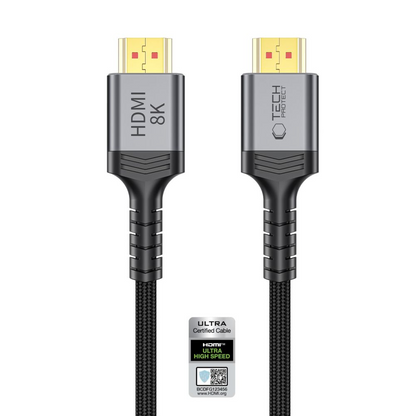 Tech-Protect Ultraboost 2 Video Cable, HDMI - HDMI, 8K, 2m, Black