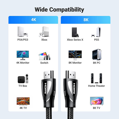 Ugreen HD140 Video Cable (80405), HDMI - HDMI, 8K, 5m, Black