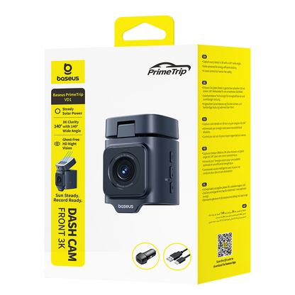 Baseus PrimeTrip VD1 Car Camera, 3K, Wi-Fi, GPS, 1.54inch Display, Refurbished C10669000123-00