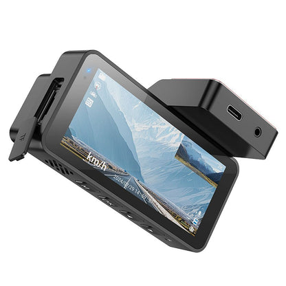 HOCO DV12 Front and Rear Car Camera, 2K, Wi-Fi, GPS, 3.69inch Display