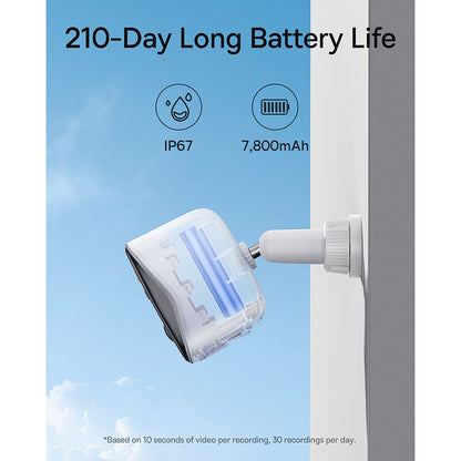 Baseus N1 Surveillance Camera, Wi-Fi, 2K, IP67, Outdoor, White S0TZ002130