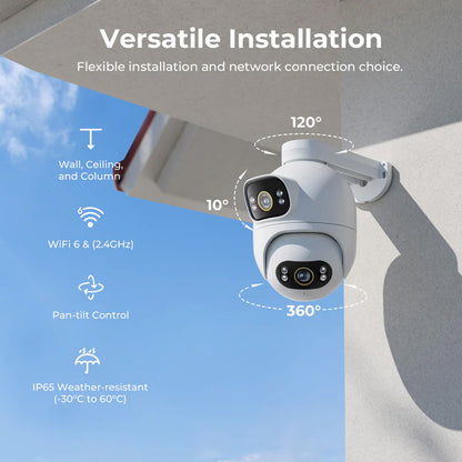 iMILAB EC6 Dual Surveillance Camera, Wi-Fi, 3K, IP66, Outdoor CMSXJ68A