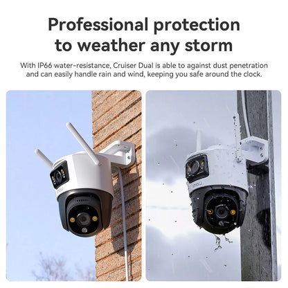 Imou Cruiser Dual Surveillance Camera, Wi-Fi, 2.8K + 2.8K, IP66, Outdoor, White IPC-S7XP-10M0WED-0360B