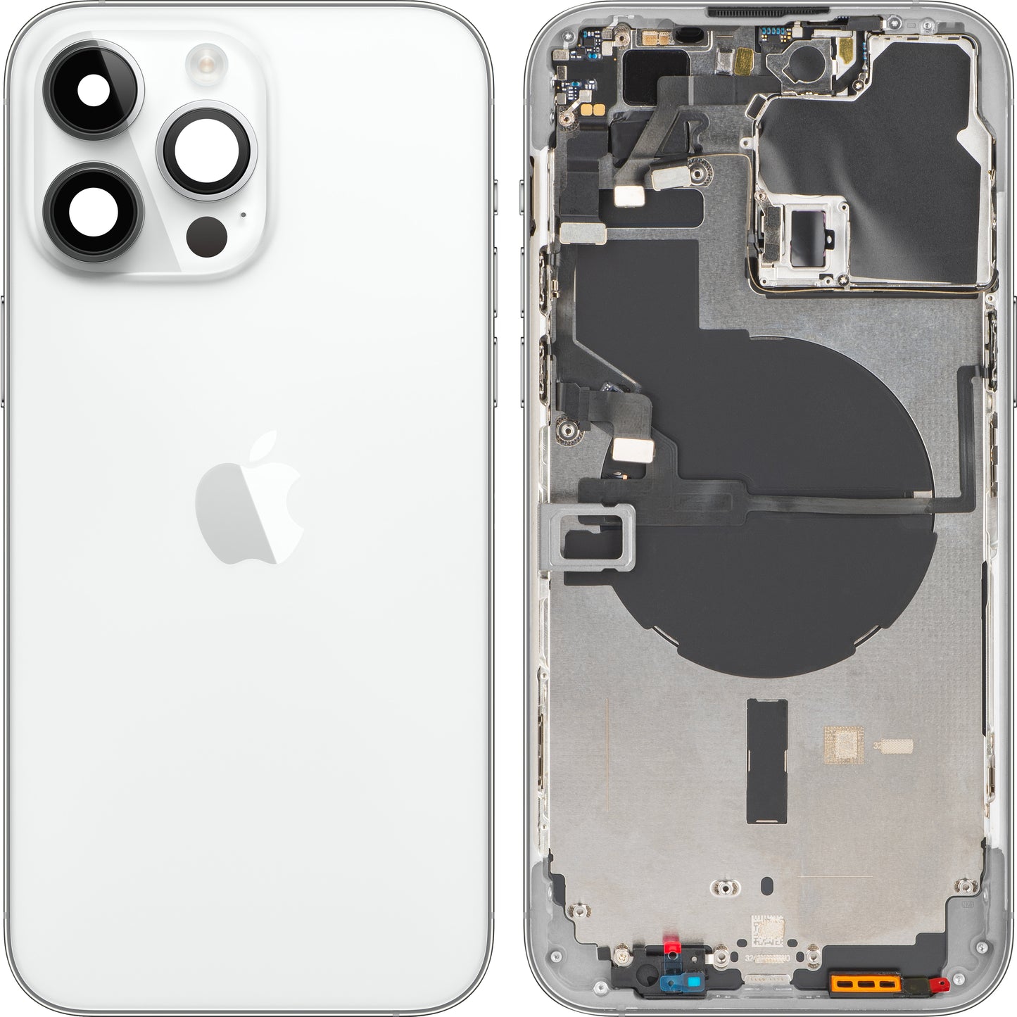 Apple iPhone 14 Pro Max Battery Cover, With Middle Case, Silver, Swap 