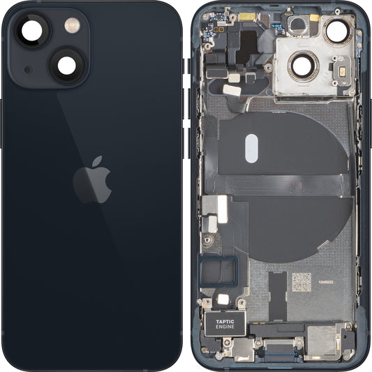 Apple iPhone 13 mini Battery Cover, With Middle Frame, Full Parts, Black (Midnight), Swap
