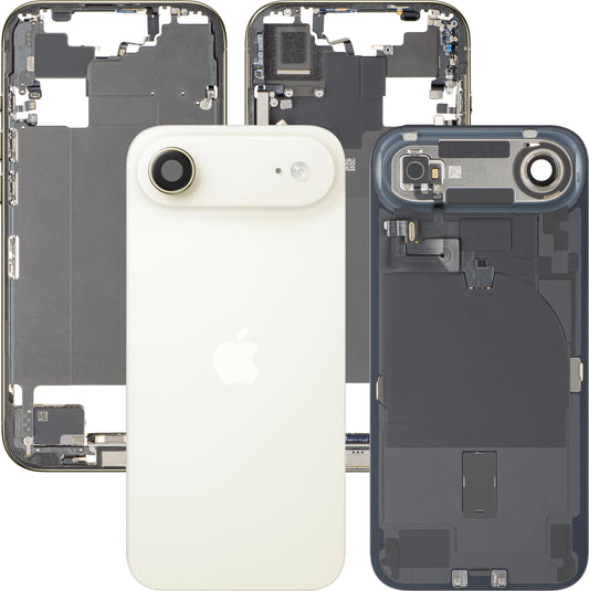 Apple iPhone 17 Air Battery Cover, With Middle Case, Full Parts, Gold (Light Gold), Premium Swap