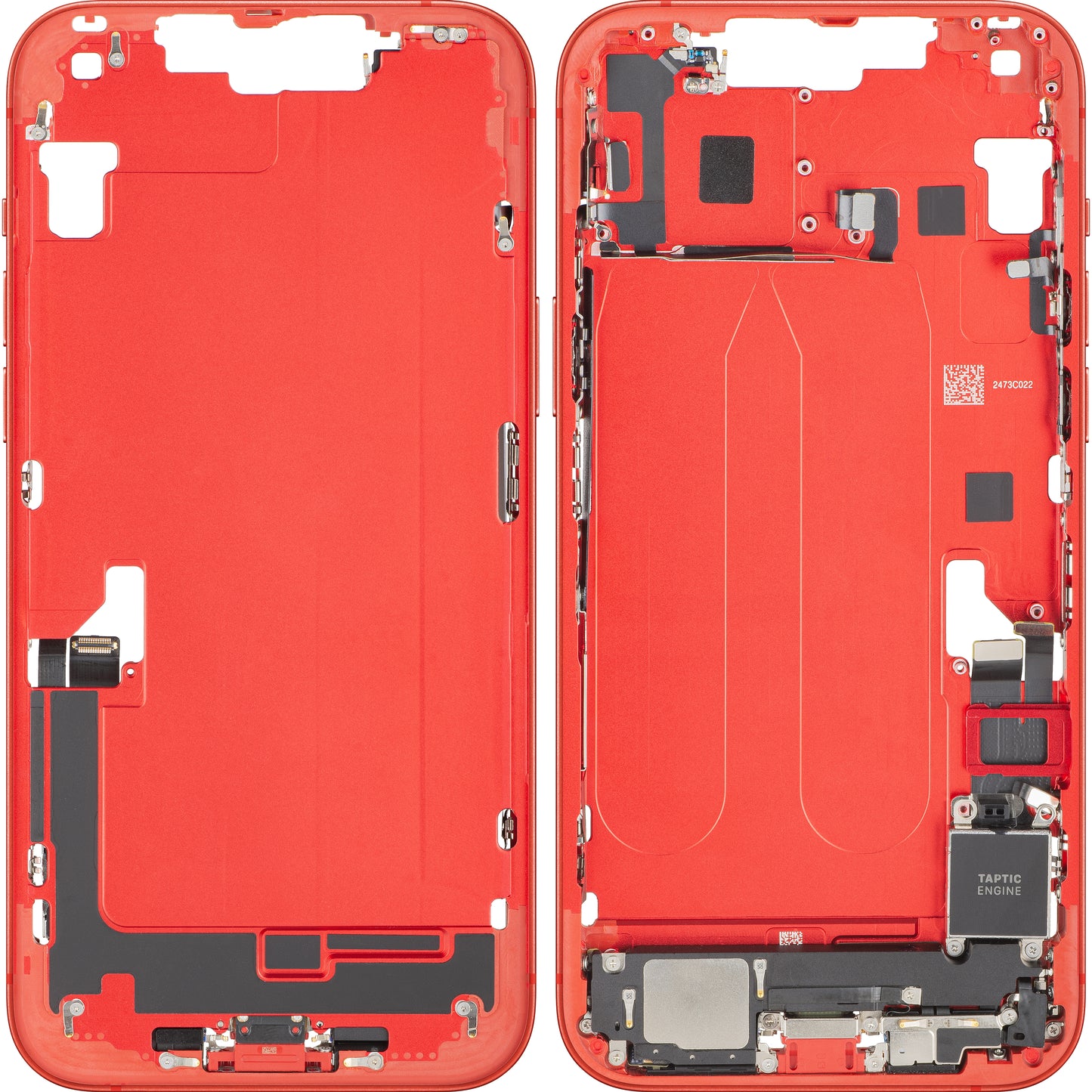 Apple iPhone 14 Plus Battery Cover, With Middle Frame, Full Parts, Red, Swap