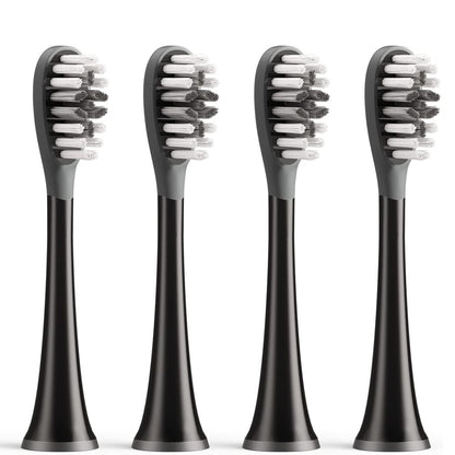 Gum Care Replacement Head for Bitvae S2 / S3 Electric Toothbrush, Set of 4, Black