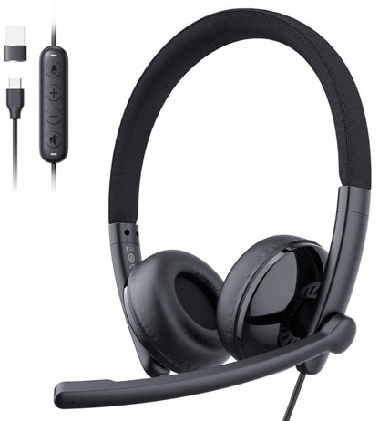USB-C / USB-A Call Center Headset EMEET GeniusCall HS50, Black
