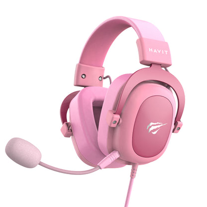HAVIT H2002D 3.5mm Gaming Headphones, 2m, Pink